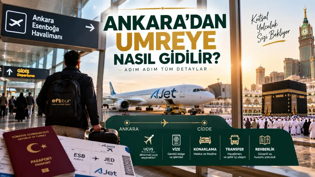 Ankara'dan Umreye Nasıl Gidilir? Esenboğa Kalkışlı ve İstanbul Bağlantılı Programlar 2026-2027