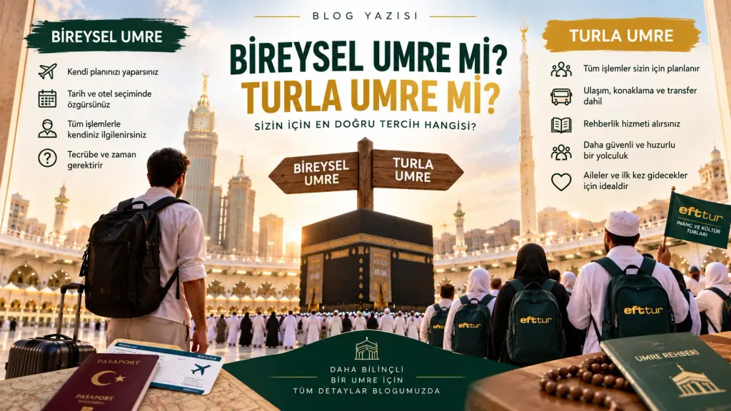 Bireysel Umre mi Turla Umre mi? Gerçek Maliyet Karşılaştırması 2026-2027