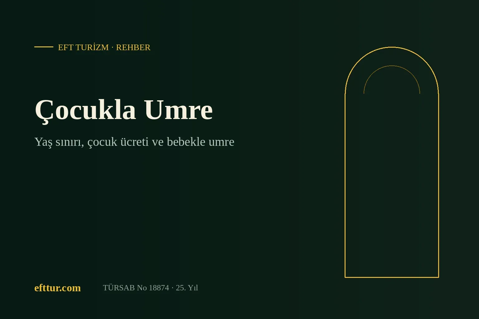 Çocukla umre rehberi kapak görseli: yaş sınırı, çocuk ücreti ve bebekle umre