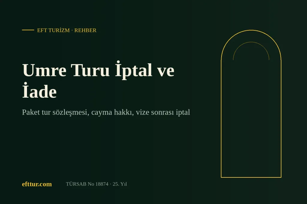 Umre turu iptal ve iade rehberi kapak görseli