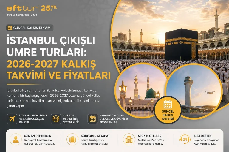 İstanbul Çıkışlı Umre Turları: 2026-2027 Kalkış Takvimi ve Fiyatları